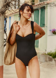 FLAIR BODYSUITS MAILLOT CLAUDIA NOIR MADE IN FRANCE DECOLLETE COEUR
