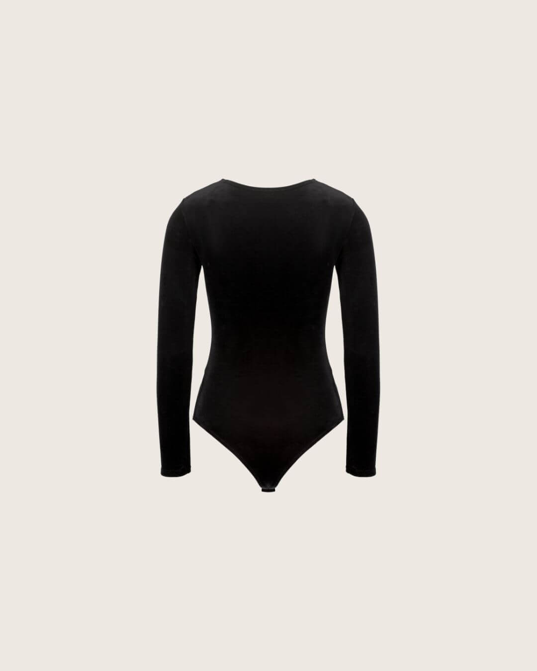 FLAIR BODYSUITS BODY CLAUDIE VELOURS NOIR DECOLLETE MADE IN FRANCE
