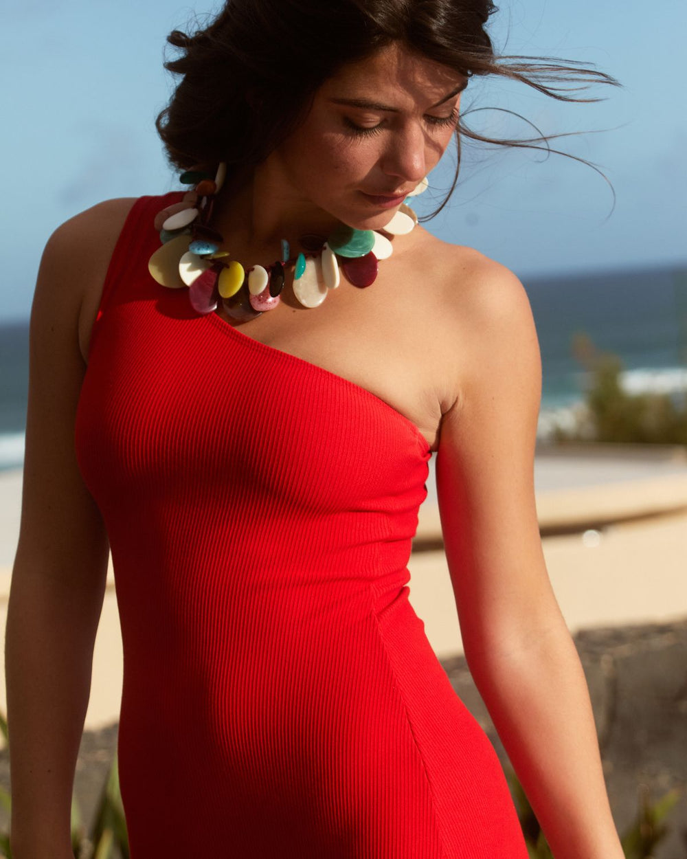 Robe rouge asymetrique Flair Bodysuits